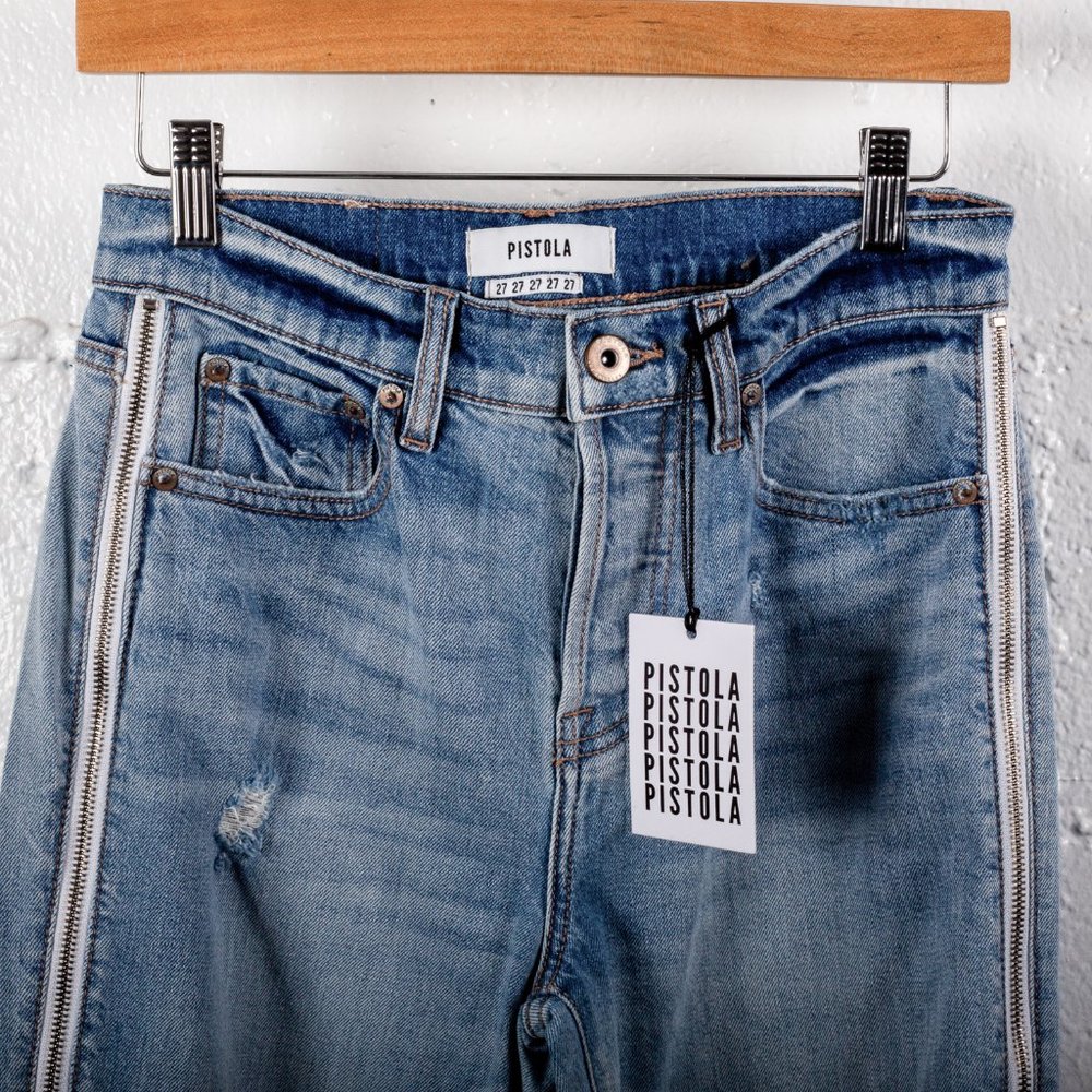 NEW Pistola Charlie High Rise Straight Leg Size 27 - Picture 3 of 6